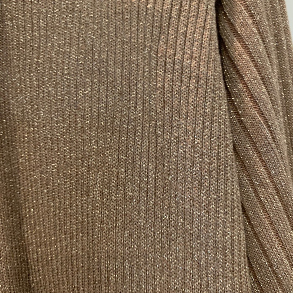 JM Collection gold shimmer shawl collar sweater 3X - Picture 5 of 5